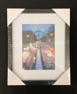 Premium Black Picture Frames - 8x10 Picture Frame with Matted 5x7
