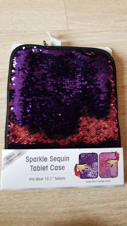 Sparkle Sequin Tablet Case. Fits 10.1" Tablets Carrying Strap Included as a Bonus