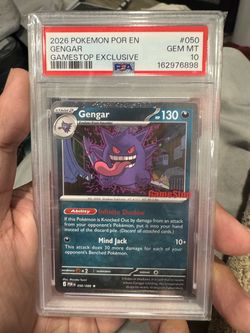PSA 10 Gengar GameStop Exclusive Pokemon Card
