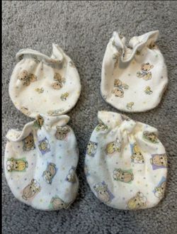 vintage precious moments 2 baby mitten