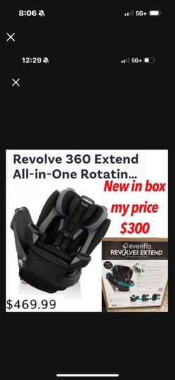New in seald box REVOLVE360 EXTEND ALL-IN-ONE ROTATING CAR SEAT 🚨$300 firm no lower cash only pick up only east Palmdale.