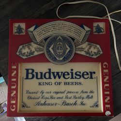 Vintage Budweiser light up Sign
