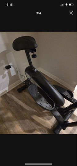 Black Compact Exercise Bike Stepper