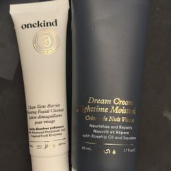 Onekind Dream Cream Nighttime Moisturizer + Clean Slate Barrier 
