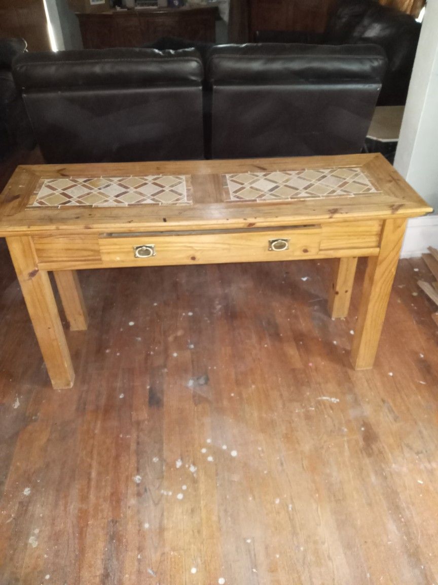 Wooden Console Table With Drawer