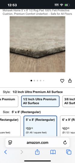 Premium Wool Pad 8x4  1” Thick 