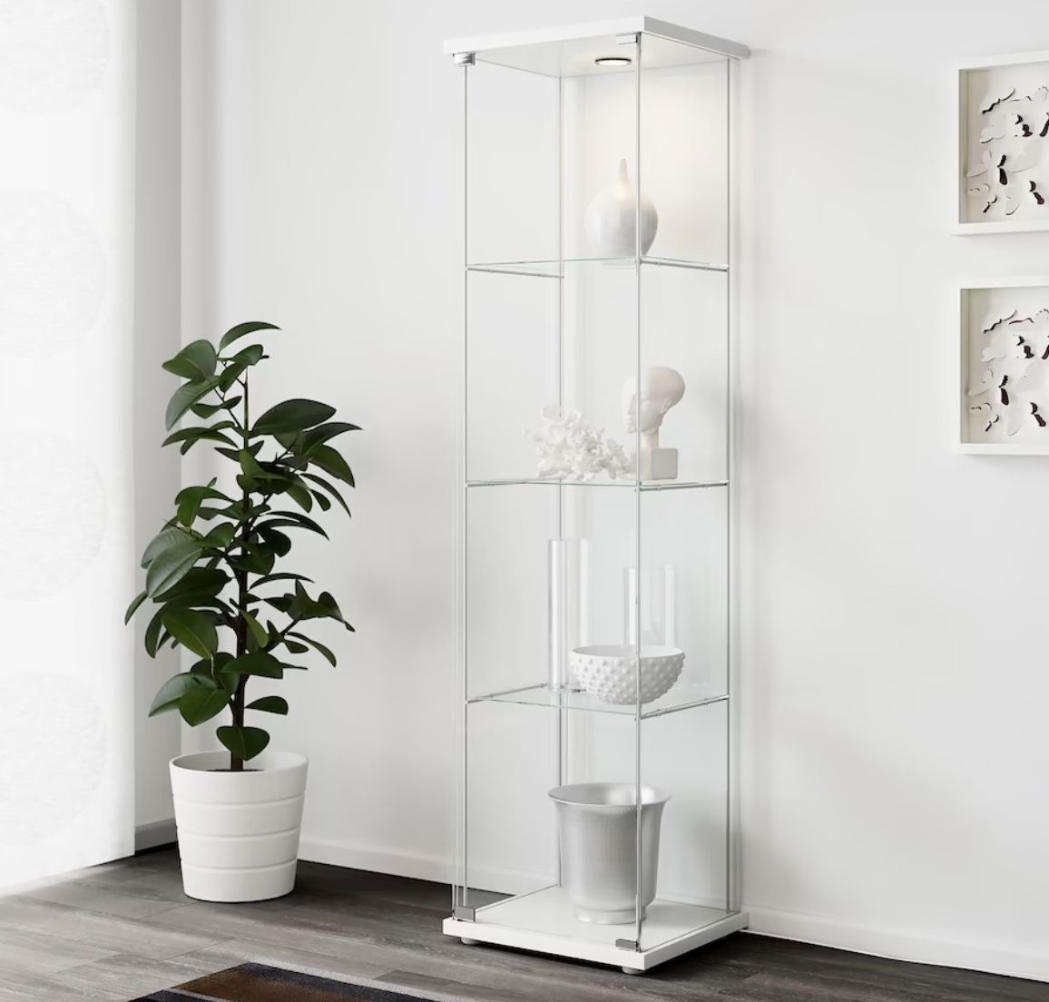 Used Ikea Detolf Glass-Door Cabinets (2)