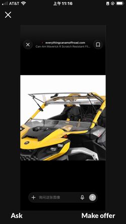Can-Am Maverick R Scratch Resistant Flip Windshield
