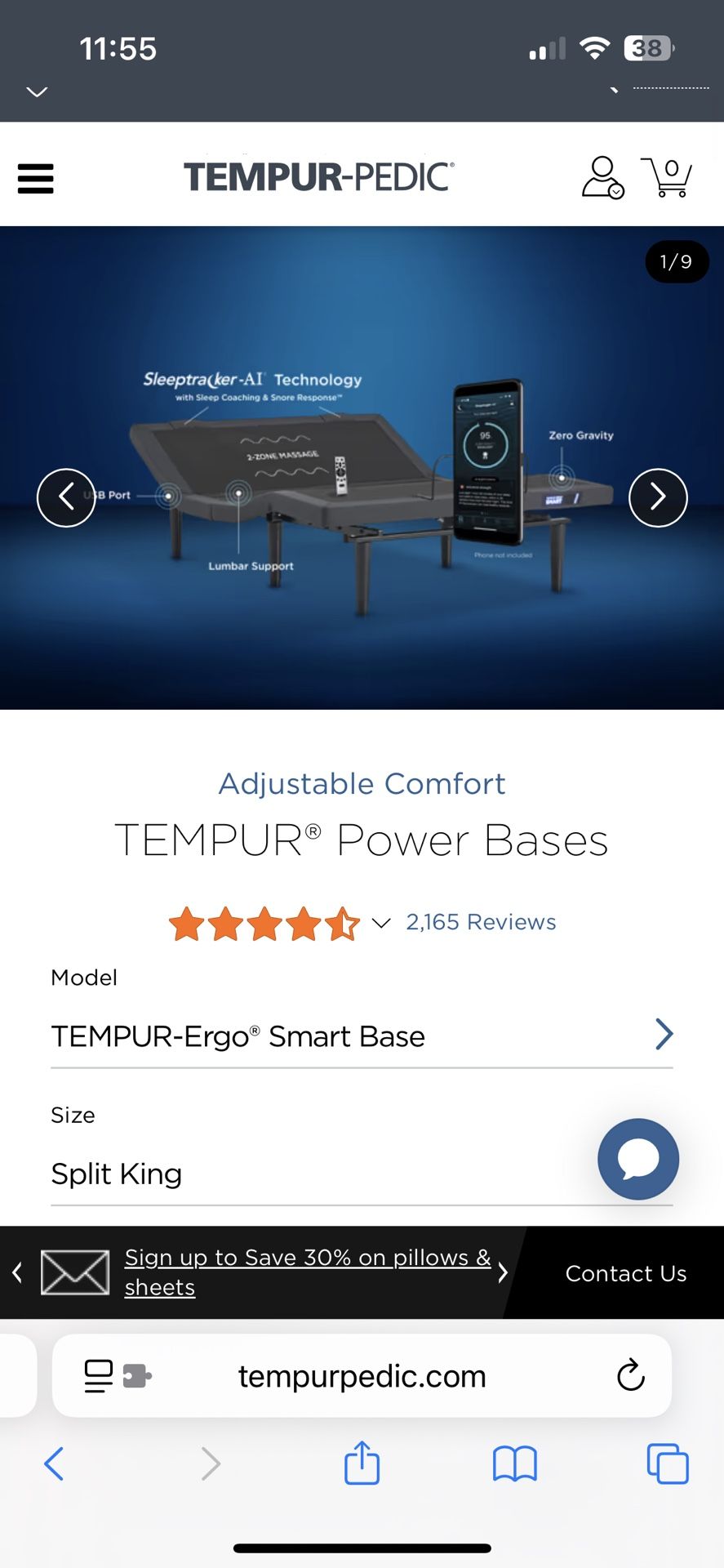 Tempur Pedic Ergo Smart Base