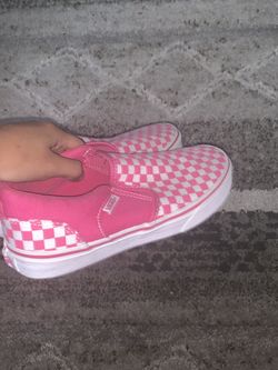 Pink checkered vans