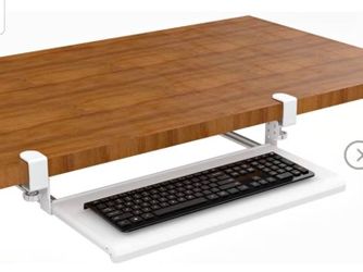 Stand Up Desk Adjustable Keyboard Tray, for Desktops Up to 1.5" Thick (33" W x 12.25" D)