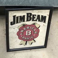 Jim Beam American Basic Bar Mirror Sign 