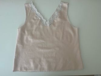 Vintage Christian Dior Lace & Satin Camisole Top - Blush Pink (Fits M)