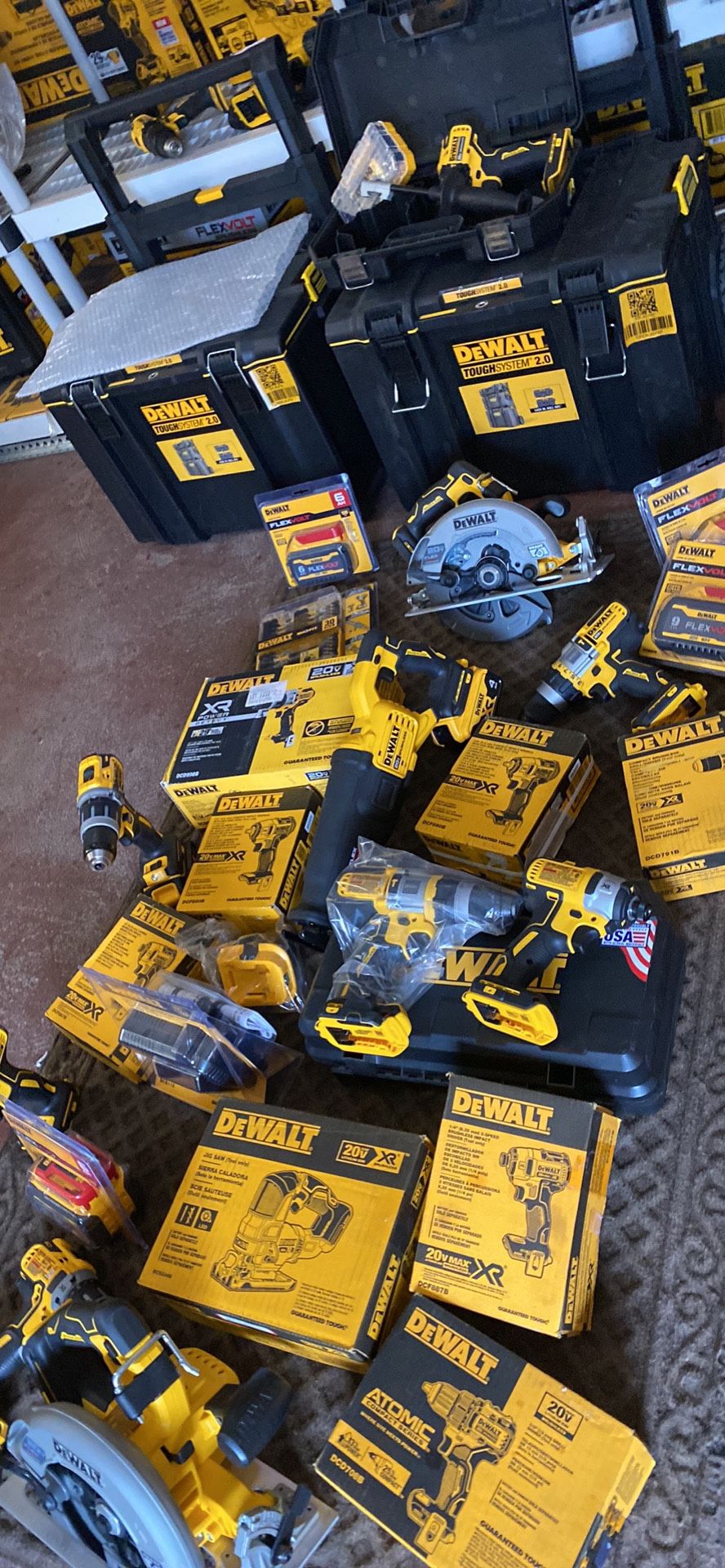 New tools, in good condition. Prices vary, ranging from $129 to $340. There is a one month warranty , the money is not returned, only credit for wh