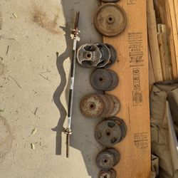 Curl Bar And Random Weights