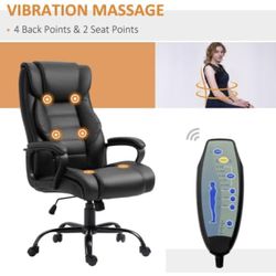 😀 Ergonomic Massage Office Chair, High Back Executive Desk Chair with 6-Point Vibration, Adjustable Height, Swivel Seat and Rocking Function