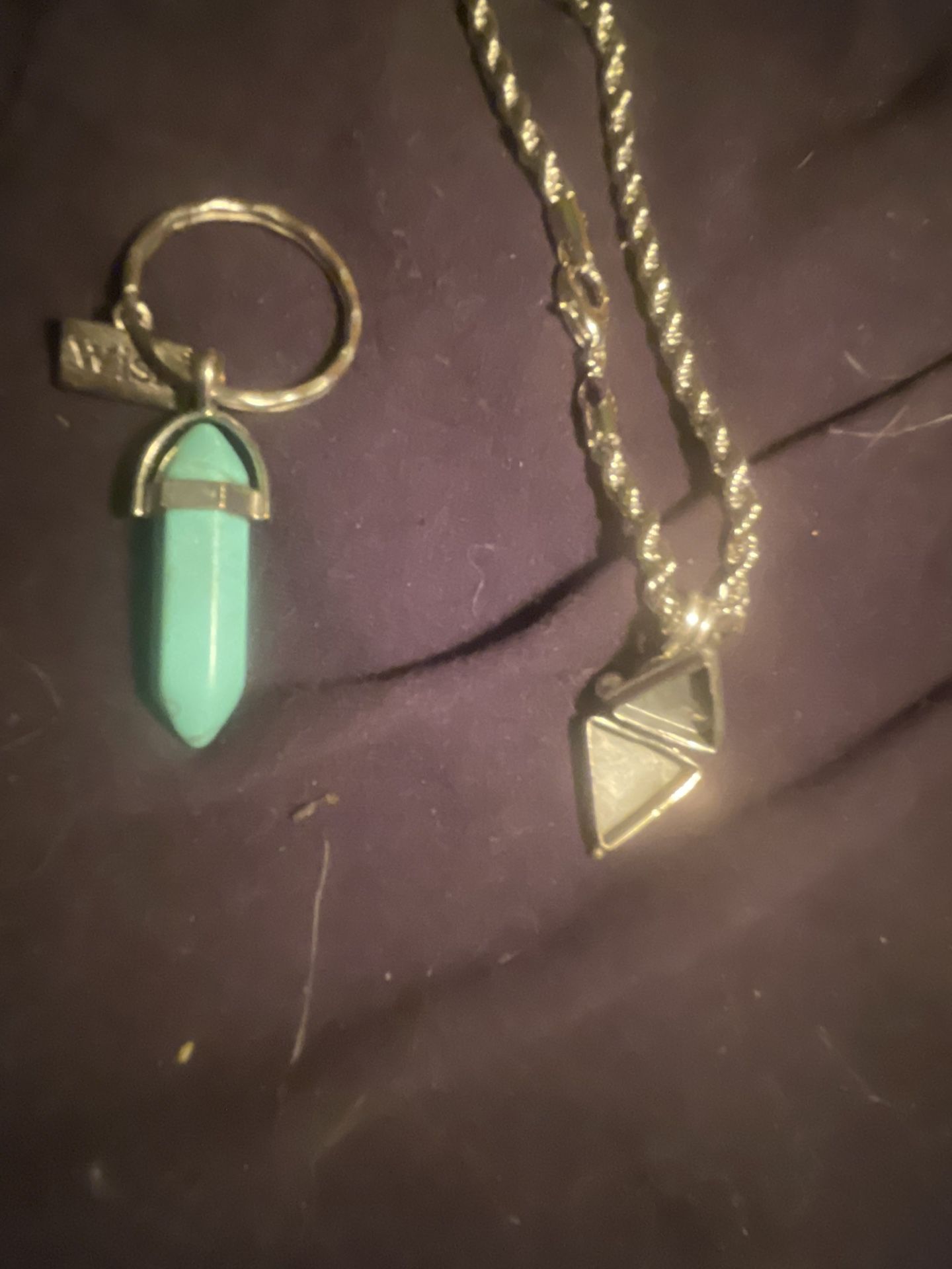.925 Sterling Silver Turquoise Gemstone Celtic Poison Locket Pendant Bracelet, & A Matching Turquoise Gemstone Keychain.