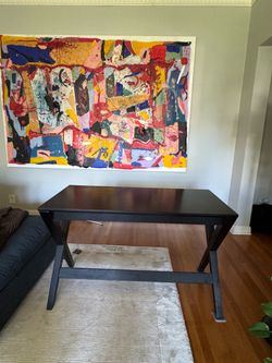 Crate & Barrel Spotlight Ebony 48” Writing Desk - Discontinued