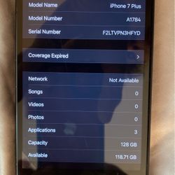 iPhone 7 Plus 128GB Unlocked + (READ DESCRIPTION)