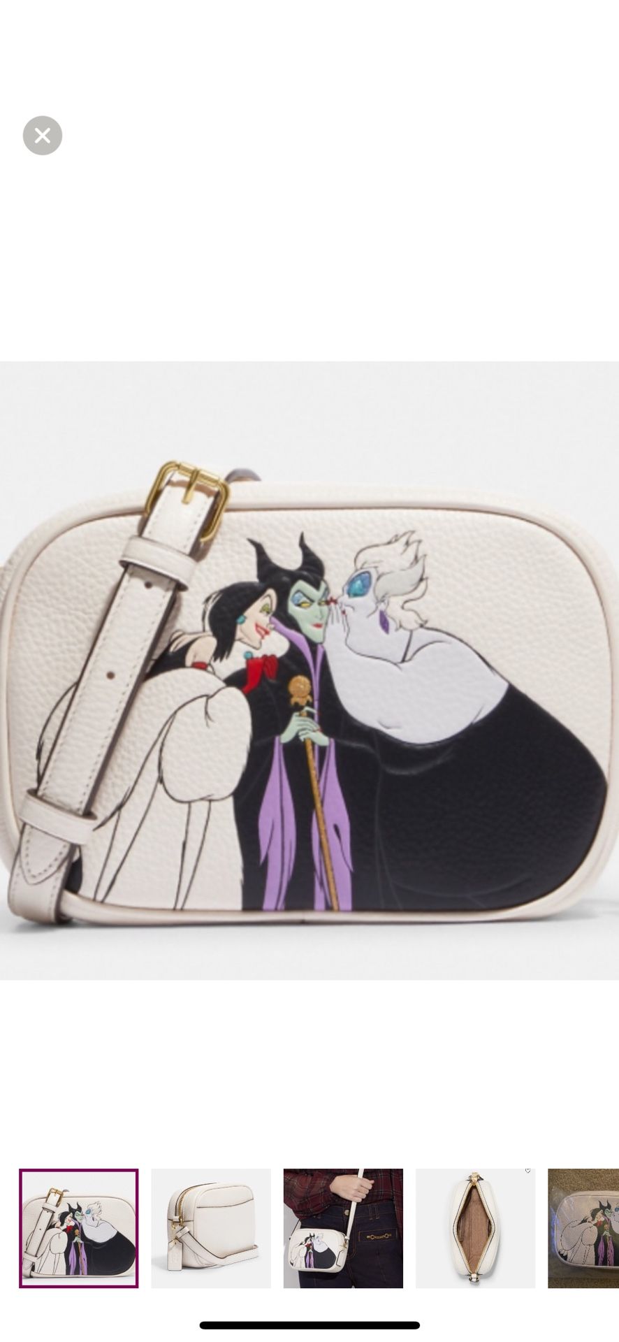Disney X Coach Mini Jamie Camera Bag With Villains Motif
