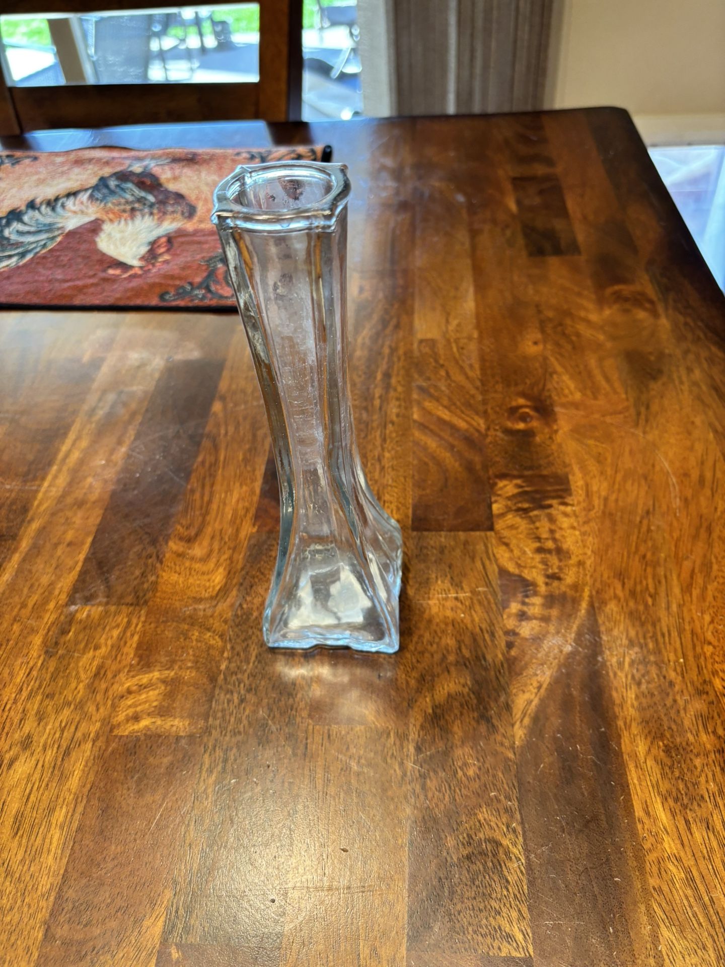 Vintage pressed glass bud vase