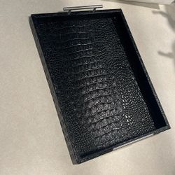 Black Textured Tray