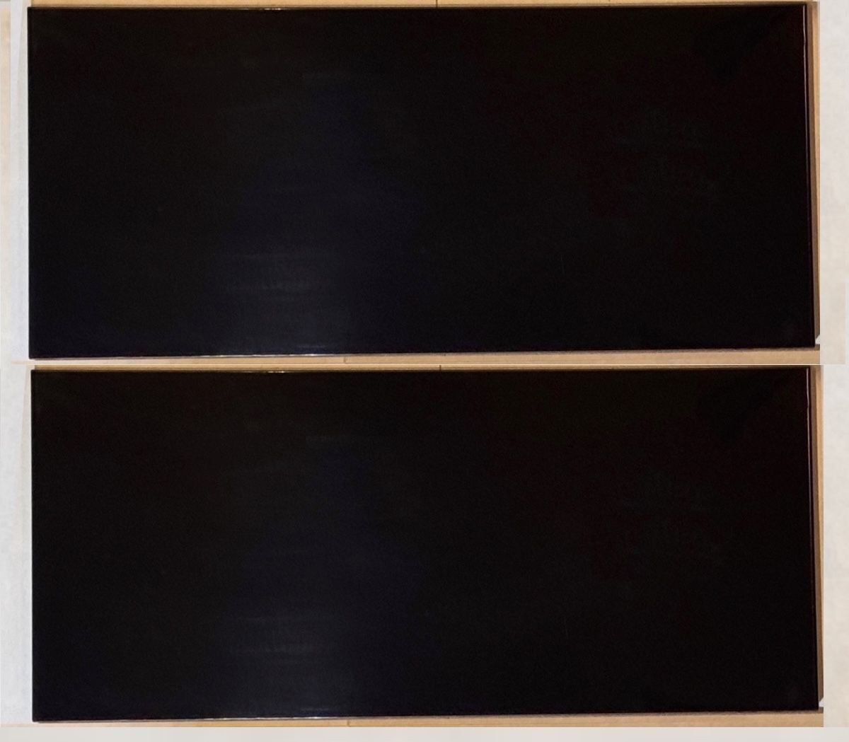 2 Besta drawer fronts 23.5” x 10” high gloss black