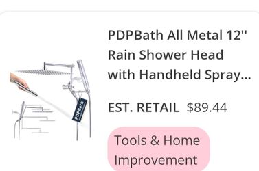 Rain Fall Shower combo Shower HeadChrome