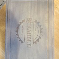 Wooden Scrabble Game With Dictionary 