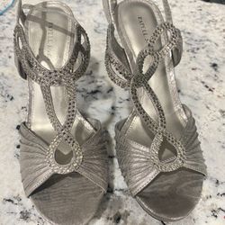 Silver High Heels Size 7