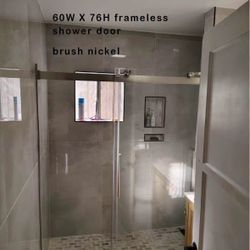 Brush Nickel Shower Door 60*76