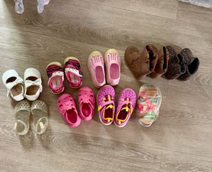 Toddler Girls Shoe Lot – 9 Pairs | Boots, Dress Shoes, Sandals & Water Shoes