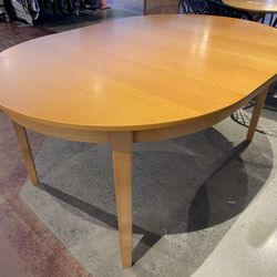 Oval Warm Blonde Dining Table