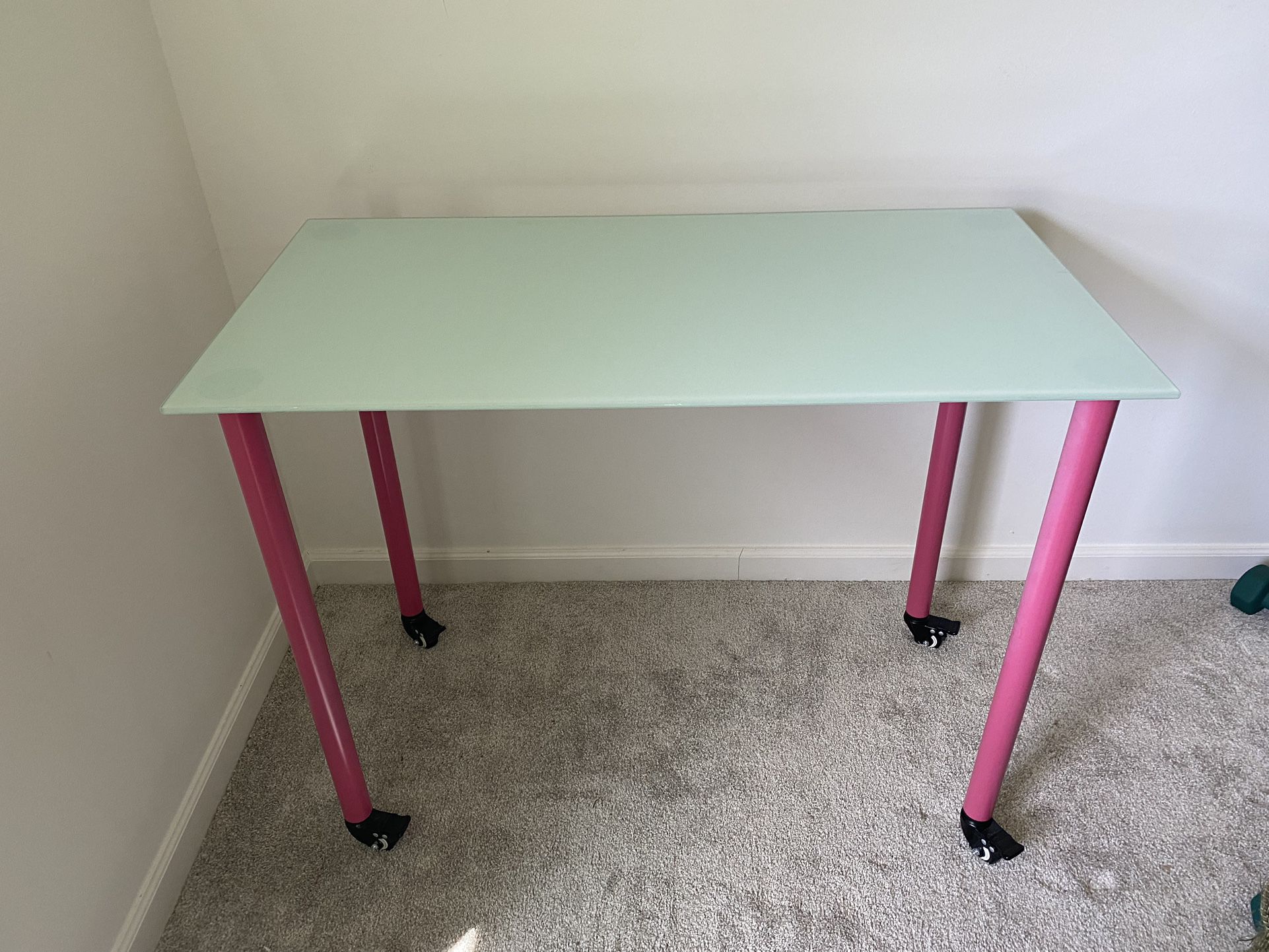 IKEA Glasholm table/small desk With Or Without Casters