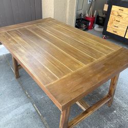 Wood dining table