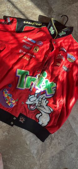 Trix bobby labonte NASCAR Racing Jacket Red Snap-Up
