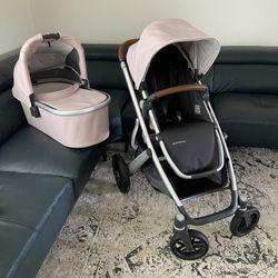 Uppababy Vista V2 Stroller with Bassinet Pink