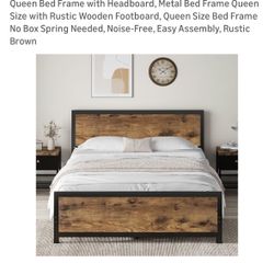 Queen Bed Frame with Headboard