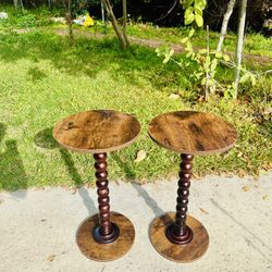 Wood End Side Table Plant Stand Size Height 22", Diameter 12" New Condition $15/each