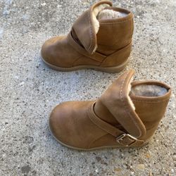 Toddler Girls Buckle Faux Fur Boots