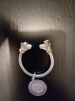 Authentic Tiffany & Co. sterling silver Bull & Bear key ring