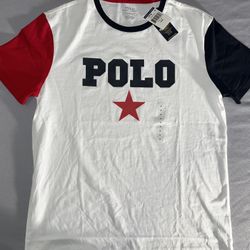 Polo Ralph Lauren Short Sleeve T-Shirt USA Red White Blue Mens Medium 