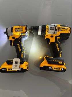 Dewalt drill and impact with batteries