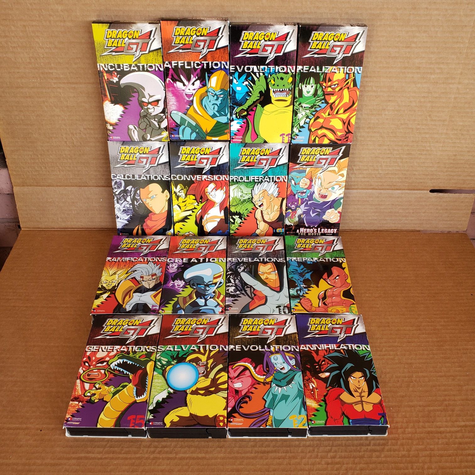16 Dragon Ball GT VHS Cassette Tapes