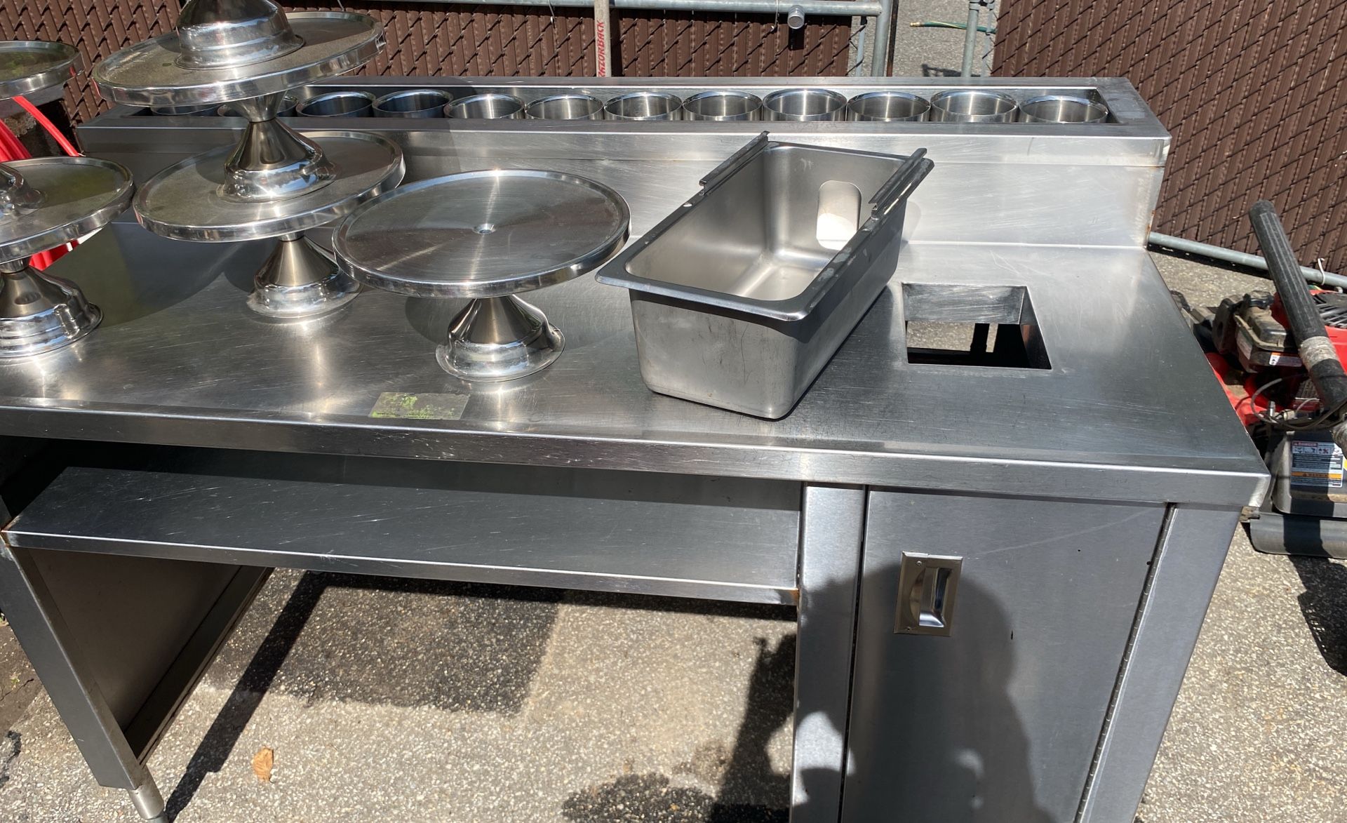 Stainless Counter With Garbage Drop In