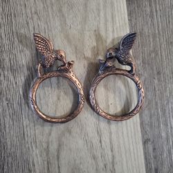 Pair Of Hummingbird Napkin Rings