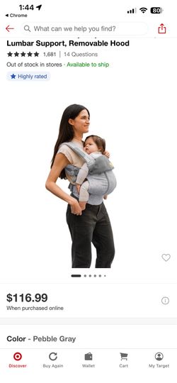 Lille baby carrier like new!! Only $35