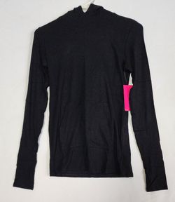 NWT Commando Women Black Ribbed Hoodie Size S/M