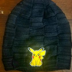 Pikachu BEANIE Hat Double Layer Fleece Lined  R