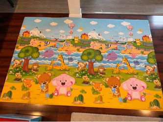 Baby Care Play Mat (Large, Playful - Pinko & Friend) 82'' x 55'' Original One